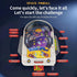 1-2 3+ Tabletop Pinball Machine Space Board Game with Obstacles, Pull-Rod Launcher, Two-Hand Controls, Ball Storage