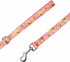 Blueberry Pet Summer Sparkle Dog Leash, Large Size 4 ft x 1", Tropical Flower Baby Pink Hibiscus Floral Print