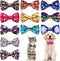 PET SHOW 10pcs Halloween Small Dog Bow Ties for Medium Dogs, Detachable Bowties with Elastic Bands
