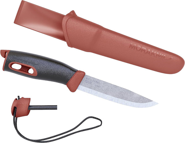 Morakniv Companion Spark, 3.9-Inch Fixed-Blade Outdoor Knife with Fire Starter