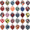 Segarty Dog Bandanas, 30 Pack 22.8"x15.7" Pet Scarf Triangle Plaid Bibs Accessories