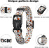 Reflective Combination Pattern Girl Dog Collar for Small Medium Large Breed Dogs, Adjustable Soft Nylon Pet Collar (M)