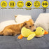 Qbustv Yellow Duck Dog Toy - Large Plush Stuffed Animal Chew Toy for Large Breed Dogs, Interactive Puppy Toy