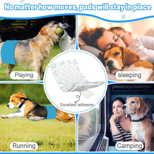 100ct Dog Diaper Liners for Dog Diapers Male and Female Super Absorption Disposable Booster Pads for Most Reusable Pet