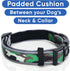 Pawtitas Camouflage Padded Reflective Puppy Training Collar - Medium/Large, Camo Green