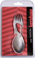 Kershaw Ration Multi Tool Spork, Stainless Steel Spoon, Fork, Carabiner, Bottle Opener, Regular and XL Sizes
