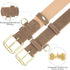 Leather Dog Collar for Small Medium Large Dogs, Soft Padded with Heavy Duty Gold Buckle, Durable for Daily Walking