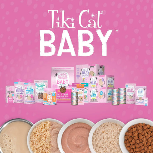 2.4 oz. (12 Count) Tiki Cat Baby Mousse Wet Cat Food, Chicken, Tuna & Chicken Liver, Pouch