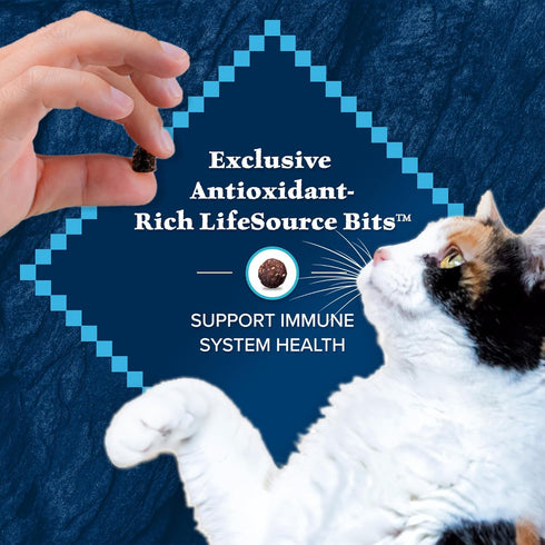 Blue Buffalo Wilderness High-Protein, Grain-Free Natural Dry Food for Adult Cats, Indoor Hairball Control, Chicken,
