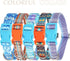 Orange Dog Collar for Large Dogs, Cute Tribal Ethnic Aztec Patterns, Adjustable Soft Collar for XS to XL Dogs