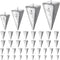 Hiboom 42 Pcs Pyramid Sinker Weights for Fishing Kit, 1 oz 2 oz 3 oz 4 oz Fishing Weights Rig for Ocean Surf Fishing