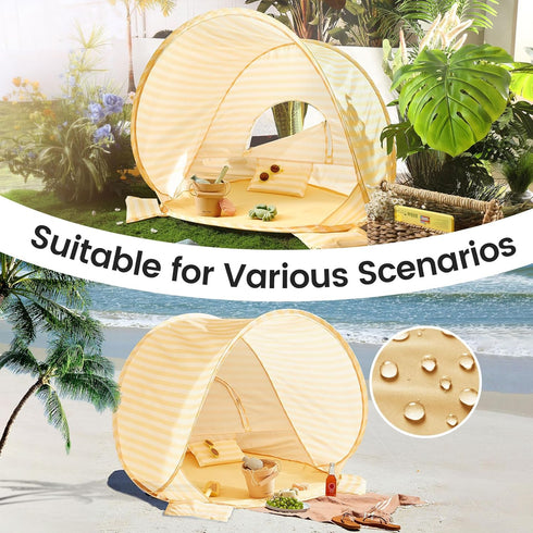 35.4"x27.6"x31.5" Summer Tiny Land Baby Beach Tent Pop Up Baby Tent with UV Protection, Portable Baby Beach Essentials