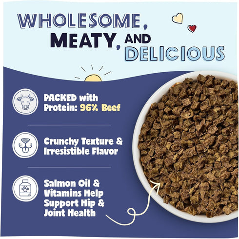 Recommended, 2lb Pawstruck Air Dried Dog Food with Real Beef, Grain-Free, Made in USA, Non-GMO & Vet High Protein