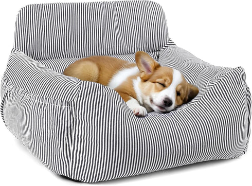 Dog Car Seat for Small Dogs, Pet Booster Seat with Clip-On Safety