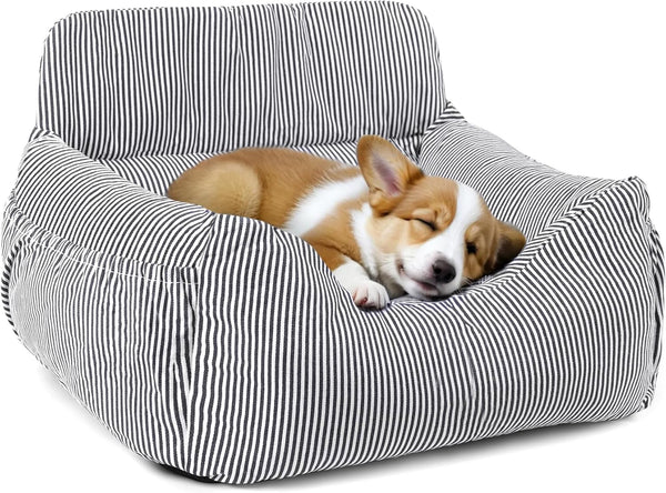 Dog Car Seat for Small Dogs, Pet Booster Seat with Clip-On Safety
