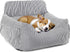 Dog Car Seat for Small Dogs, Pet Booster Seat with Clip-On Safety