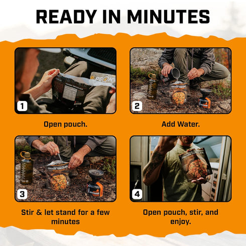 40g 580 100% Backpacking 2 Peak Refuel Chicken Teriyaki Rice | Protein | Calories | Real Meat | Premium Freeze Dried
