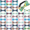 16 Pcs Dog Bow Ties - Summer Hawaiian Styles for Large Dogs - Collar Attachment Bows with Rubber Bands