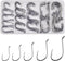 Octopus Baitholder Fishing Hooks Kit, Barbed Offset Circle Hooks Set for Freshwater & Saltwater Fishing