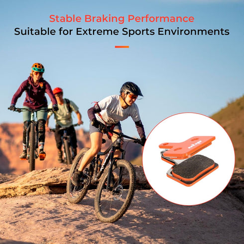 LUCK4U MT200/M315/M355/M395/Alongha ZSP04-2 4 Bike Disc Brake Pads for Zoom SNG/Apse/Artek Apollo/Shockwave/X-Rated