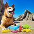 Teyva Daily 6 Pack Set, Summer Floating TPR Squeaky Dog Toys for Pool Beach, Small Medium Dogs Water Fetch Swim Chew