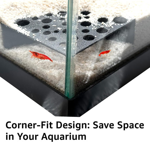 1 Pack) CTWPets Half Shrimp Breeding Protector | Shrimp Breeding Cave Aquarium Tunnel (Brown