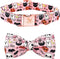 Elegant little tail Fall Dog Collar with Bow - Halloween Pumpkin Bow for Small Dogs, Soft Dog Bowtie Collar