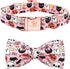 Elegant little tail Fall Dog Collar with Bow - Halloween Pumpkin Bow for Small Dogs, Soft Dog Bowtie Collar