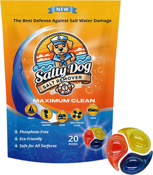 D Vein Salty Dog Salt Cleaner- All-Purpose Salt Remover for Boats, Cars,
