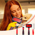 4 Pieces Pet Grooming Kit - Dematting Combs, Slicker Brush, Steel Comb for Dogs, Cats, and Poodles Hair Removal