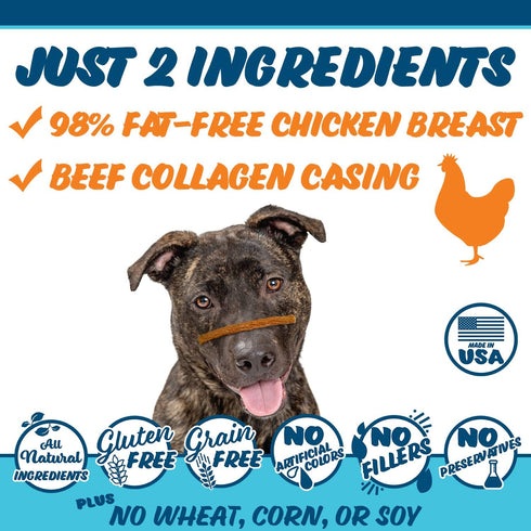 Texas Pet Company Chicken Jerky Crunchy Bars Dog Treats - Made in The USA, 15 Bars, Natural No Additives