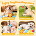 Pack 9 KIPRITII Whimsical Squeaky Dog Toys for Small Dogs & Puppies Plush Toys with Storage Bag, Pcs Stuffed Puppy Chew