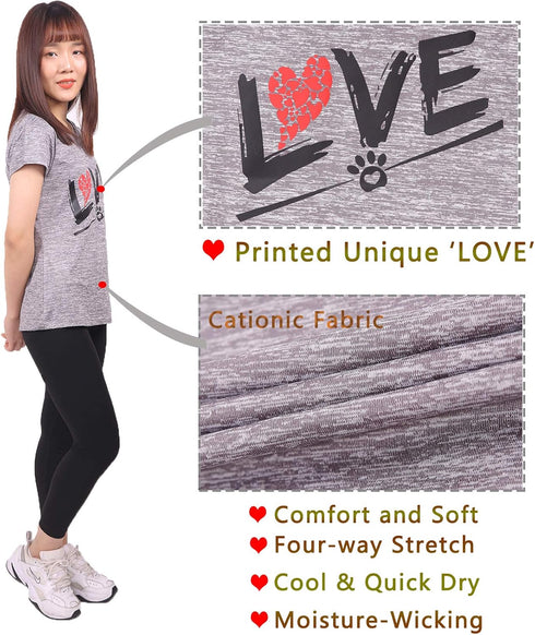 Dog Shirts Love Puppy Shirt, Sleeveless Vest T-Shirt for Pets, Crewneck Apparel for Dogs and Cats, Grey 2X-Large