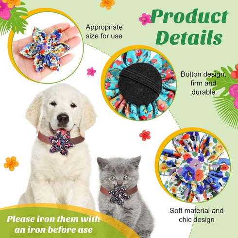 36 Pieces Dog Collar Flower, Adjustable Pet Flower Collar Attachment for Small Medium Large Dogs and Cats