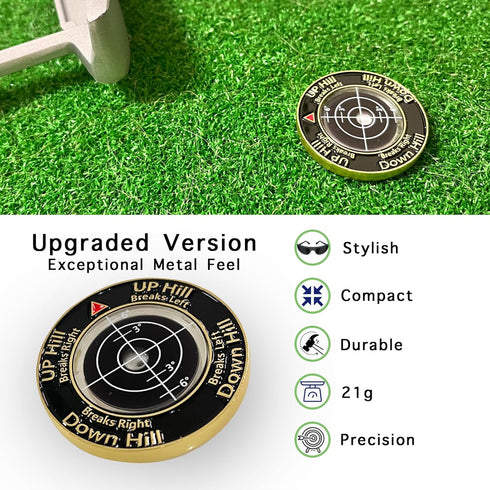 Golf Green Reader - Bubble Golf Training Tool, Level Golf Ball Marker for Accessories to Improve Your Putting