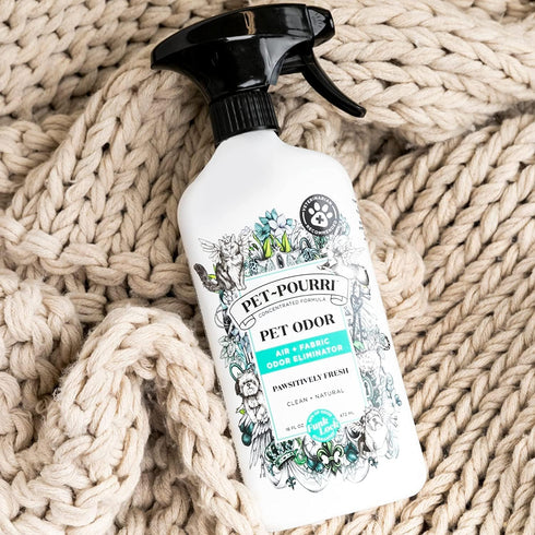 Pet-Pourri Odor Freshener Spray, Pawsitively Fresh, 16 Fl Oz, Air + Fabric Odor Eliminator