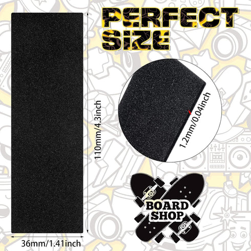 100 110x36mm Tinlade Pcs Fingerboard Grip Tape, No-Slip Foam Grip Tape for Finger Skateboards, Fingerboard Accessories