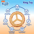 Hartz Chew ‘n Clean Chew Toy and Treat in One, Chicken Flavored Ring Dog Toy, Medium