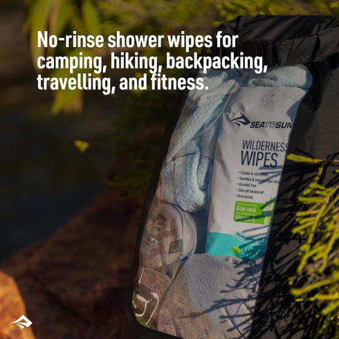Summit Sea to Wilderness Wipes Rinse-Free Shower Wipes