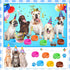 24Pcs Plastic Dog Bowls for Puppy Dogs, Reusable Pet Feeding Water Bowls, Cat, Kitten, Birthday Party Supplies (Rose