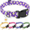 BiPawTi Floral Dog Collars for Large Dogs, Soft Cute Collar with Daisies Charms, Gift for Female Male Dogs (L, Purple)