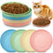 Gerrii 12 Pieces Shallow Cat Bowls, 6 Inch Wheat Straw Cat Food Dish for Kittens and Short Legged Cats