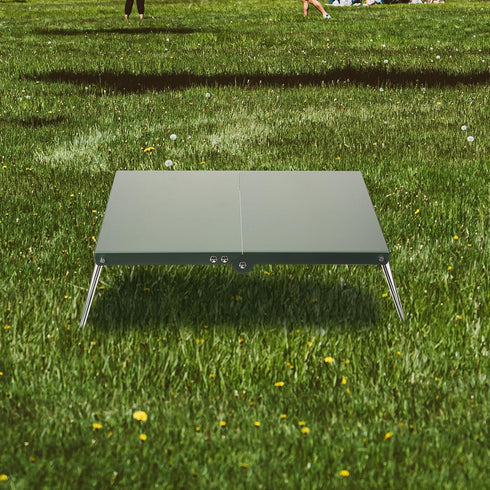 VICASKY Foldable Camping Table Portable Aluminum Alloy Picnic Side Table Stainless Steel Heat-Resistant Surface Outdoor
