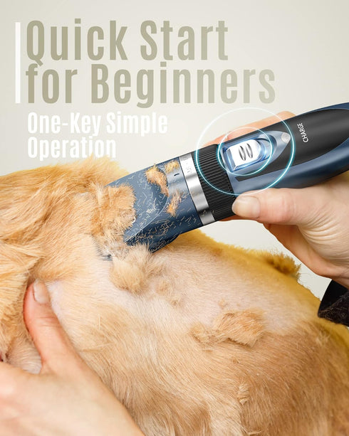 oneisall Dog Shaver Clippers, Low Noise Rechargeable Cordless Electric Hair Clippers Set for Dogs and Cats