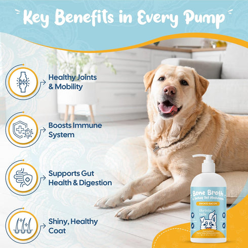 Immune Organic Turkey Tail Mushroom Supplment- Support & Gut Health for Dogs- Functional Mushrooms with Bone Broth Food