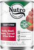 NUTRO HEARTY STEW Chunky Beef, Tomato, Carrot & Pea Stew, Adult Natural Grain Free Wet Dog Food, (12) 12.5 oz Cans