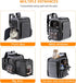 Pet Travel Carrier Backpack, Soft-Sided Breathable Mesh for Cats, Dogs, Puppies up to 20 Lbs, Grey + Black