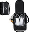 Golkcurx Black Golf Shoe Bag for Travel, Zippered Sport Shoe Carrier with Side Accessory Pockets