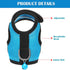 SATINIOR 2 Pieces Guinea Pig Clothes, Soft Mesh Harness Leash Vest Set with Bell for Small Animals (Blue, Black, S)