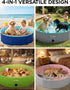 Swimming 39'') Furrybaby Dog Pool, Kiddie Pool with Hard Plastic Foldable Dog Bath Tub Portable for Dogs, Kids and Pet